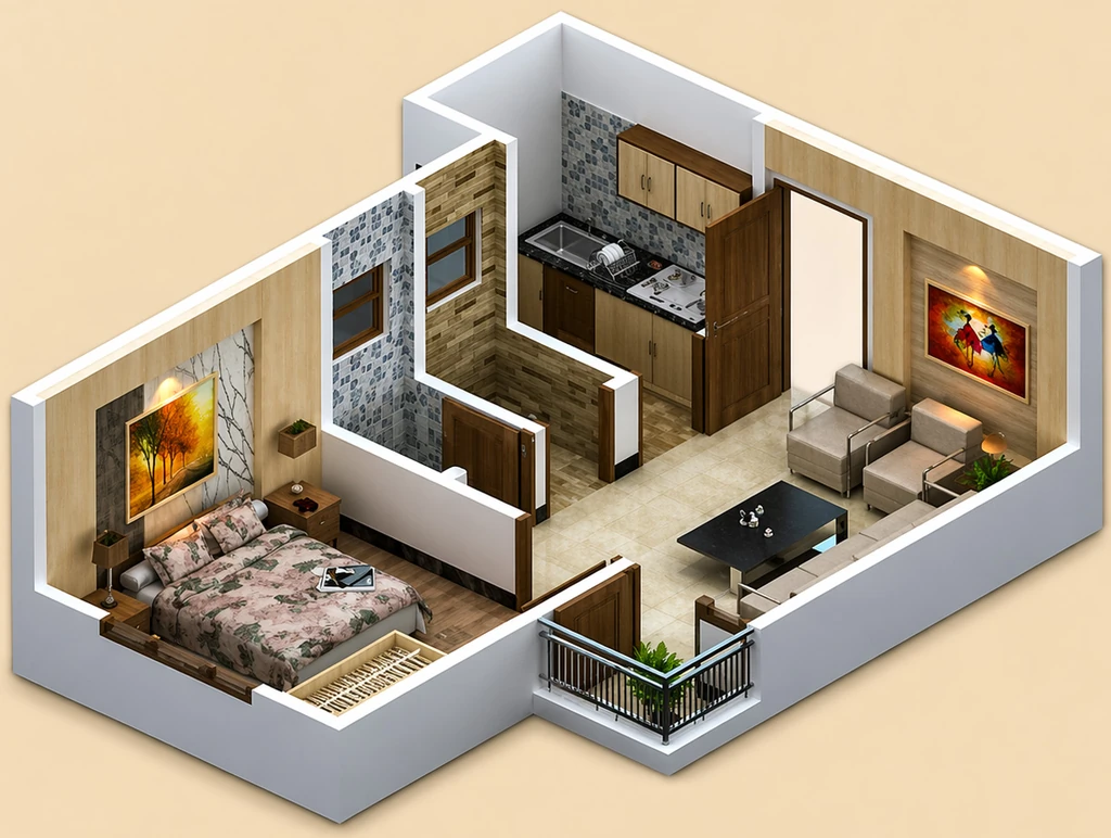 1 BHK Flat in Shivaay Gulmohar Park in Karolan Ka Barh, Jaipur - Image 915975