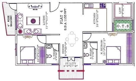 2 BHK Flat in JPC Prism in Uttarahalli, Bangalore - Image 916012