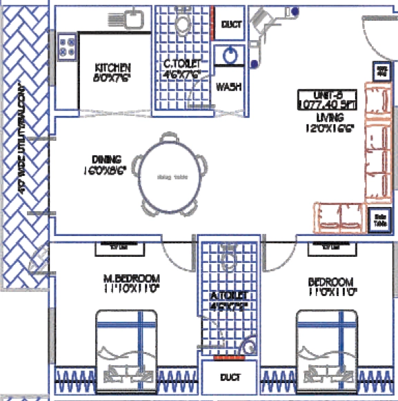 2 BHK Flat in Puja Nakshatra in Kanakapura, Bangalore - Image 916032
