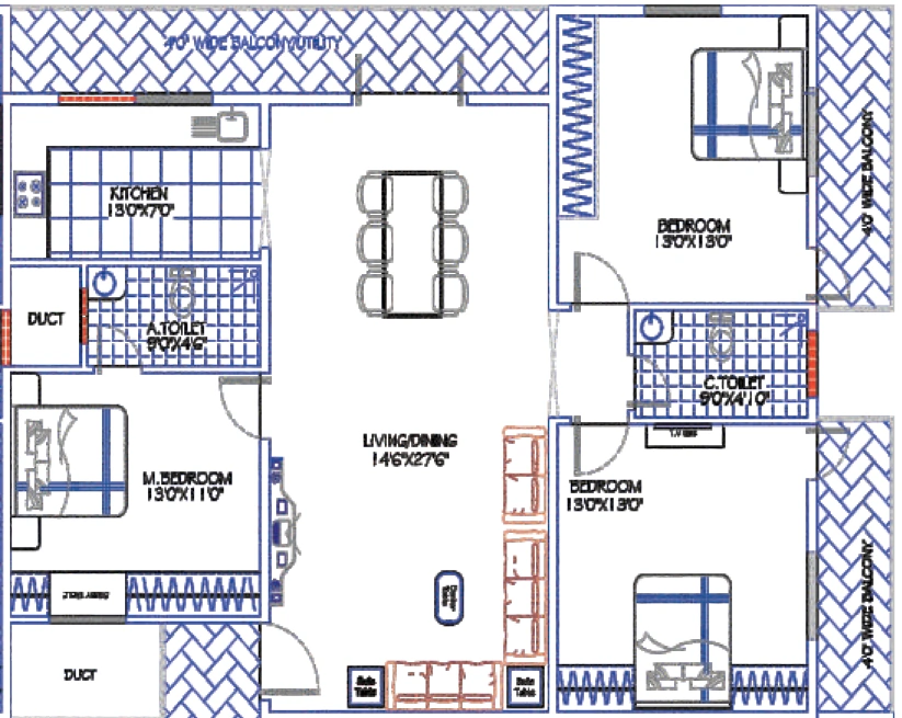 3 BHK Flat in Puja Nakshatra in Kanakapura, Bangalore - Image 916033