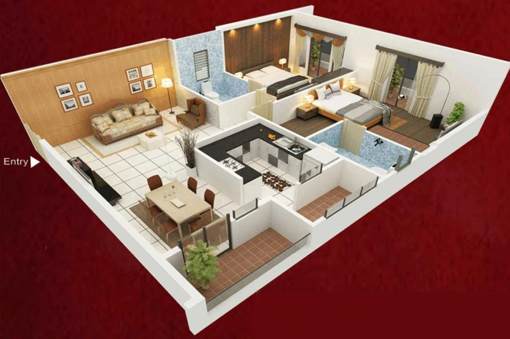 2 BHK Flat in Vastav Mekhri in Bellary Road, Bangalore - Image 916044