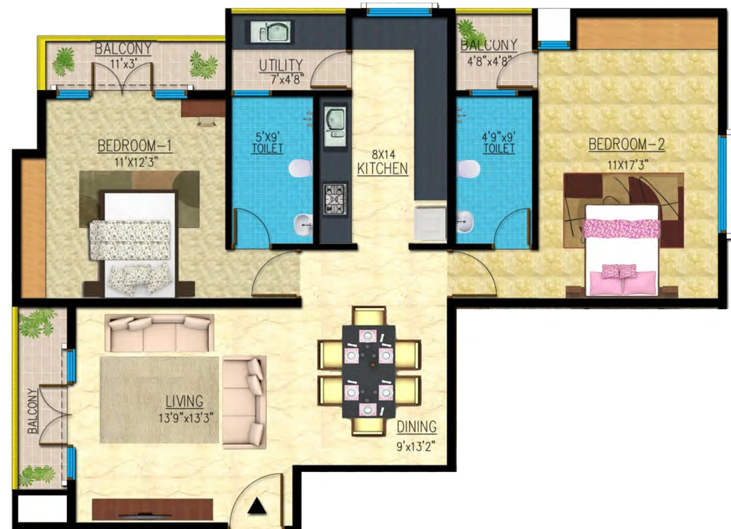 2 BHK Flat in Emerald Icon in Kalyan Nagar, Bangalore - Image 916026