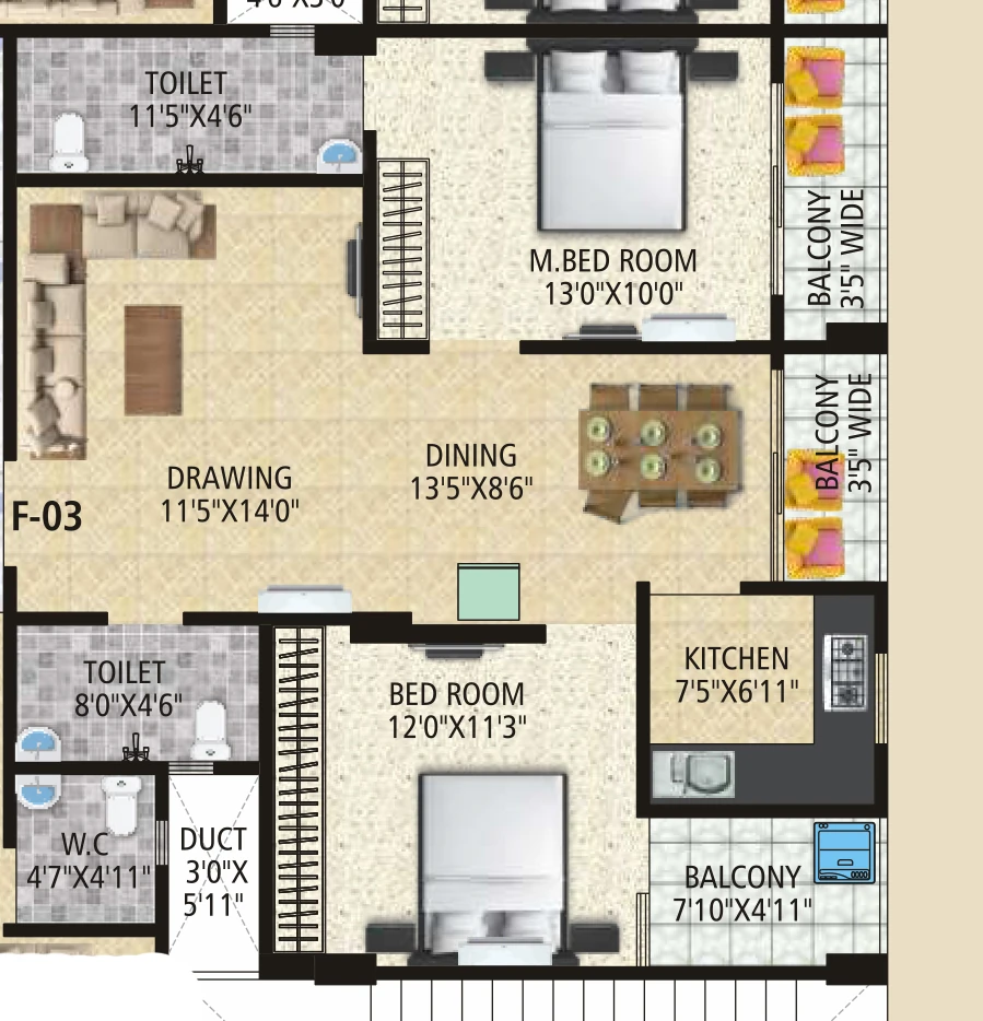 2 BHK Flat in Platinum Shiv Savitri Sadan in Anandpuri, Patna - Image 915994