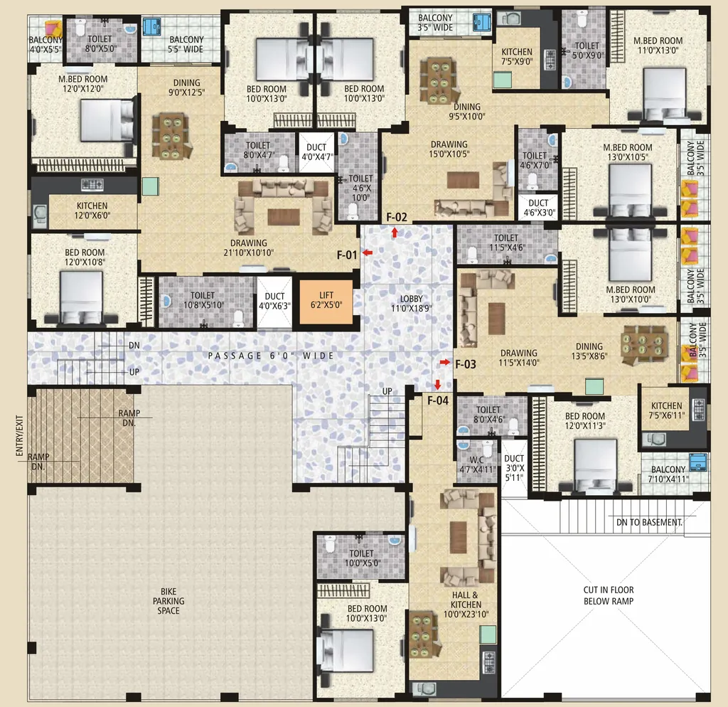 Floor Plan of Platinum Shiv Savitri Sadan in Anandpuri, Patna - Image 398319