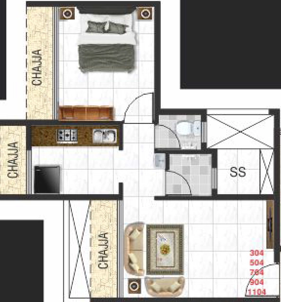 1 BHK Flat in Sky Heritage in Dronagiri, Navi Mumbai - Image 915997
