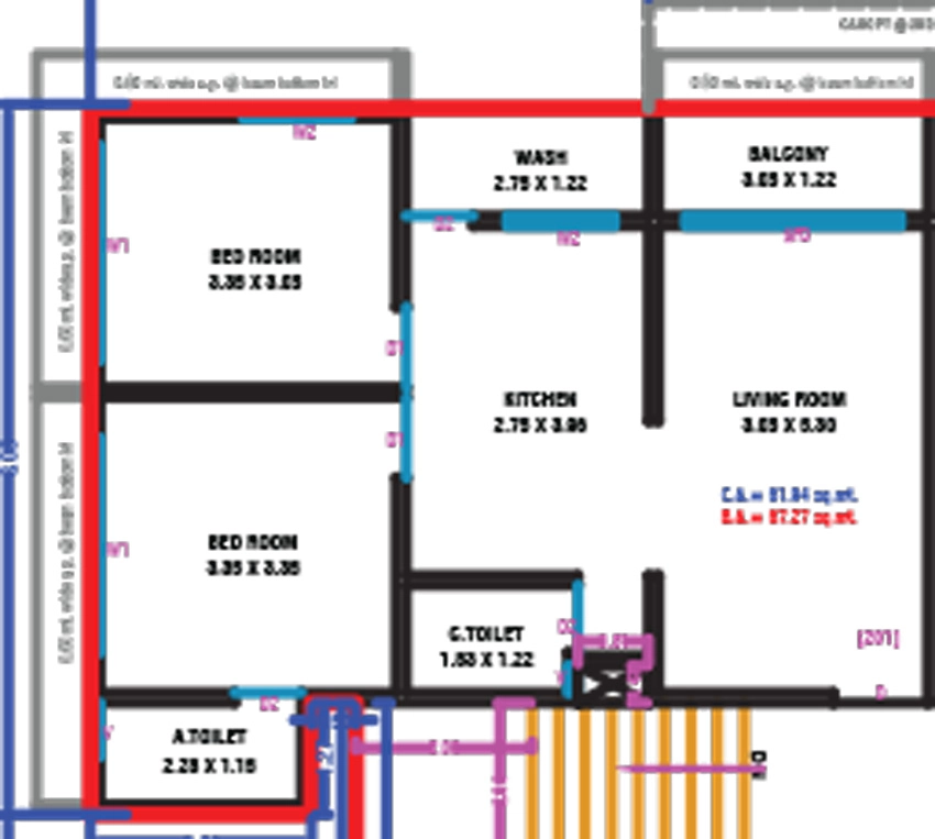 2 BHK Flat in Eden Evoq And Empire in Valak, Surat - Image 916610