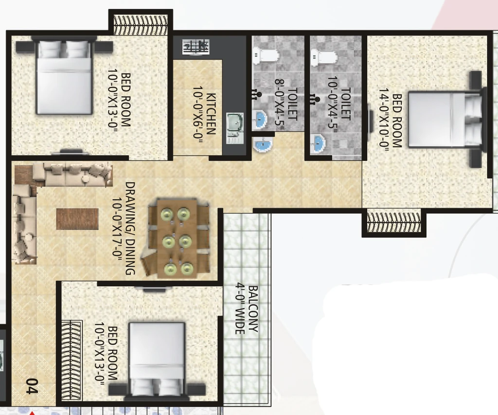 3 BHK Flat in Platinum Shanvi Residency in Lakhni Bigha, Patna - Image 916029