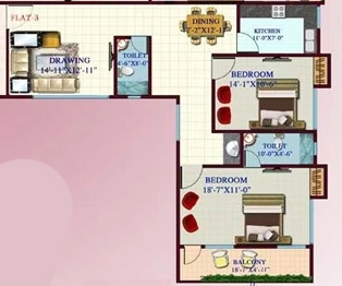 3 BHK Flat in Surya Pushpanjali Apartment in Anandpuri, Patna - Image 916059