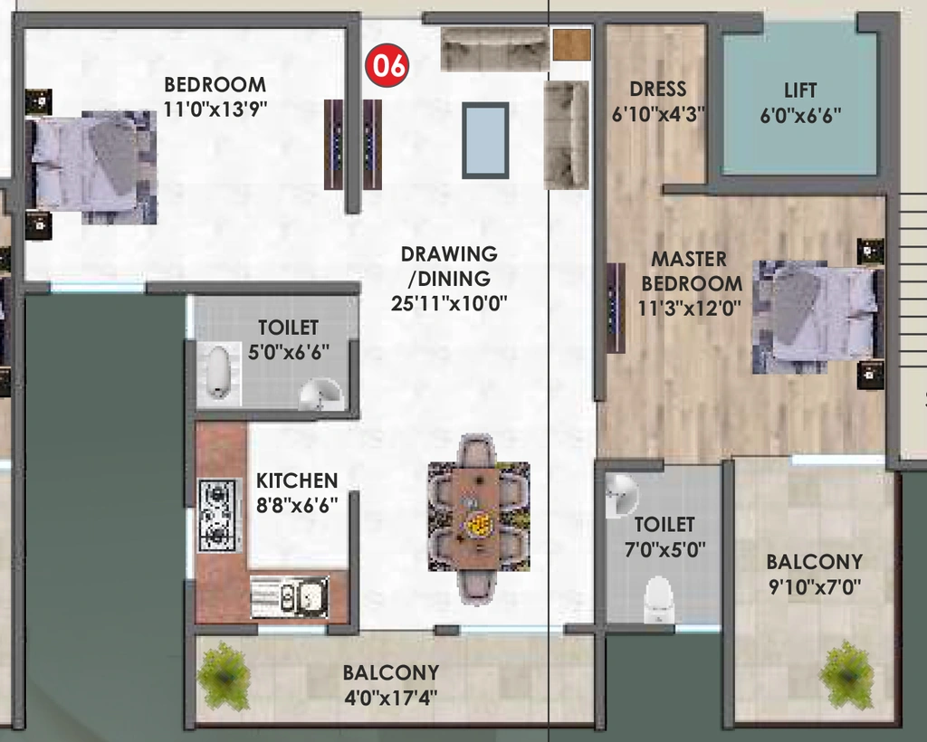 2 BHK Flat in Umeed Nagar Township in Ranipur, Patna - Image 916173
