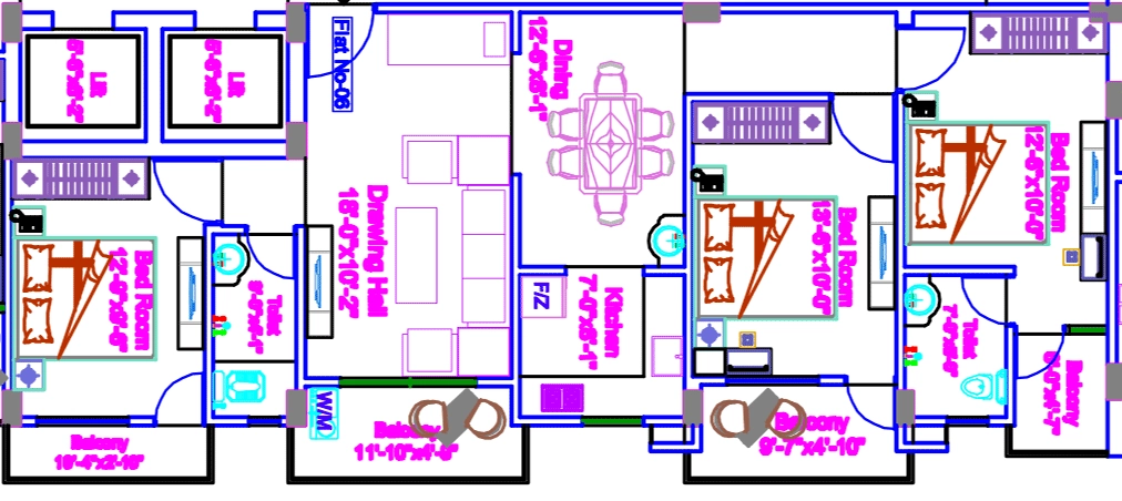 3 BHK Flat in Apna Indra Prabha in Anandpuri, Patna - Image 916149