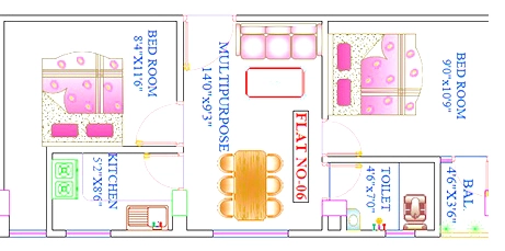 2 BHK Flat in Skywalk Renu Residency in Ranipur, Patna - Image 916158
