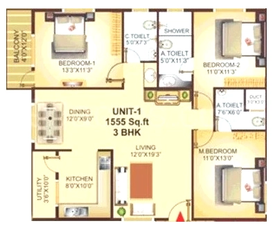 3 BHK Flat in MBR Sinfonia in Rajarajeshwari Nagar, Bangalore - Image 916087