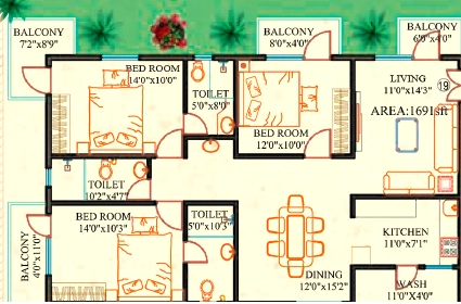3 BHK Flat in Sravyas Flute in Doddanekkundi, Bangalore - Image 916103