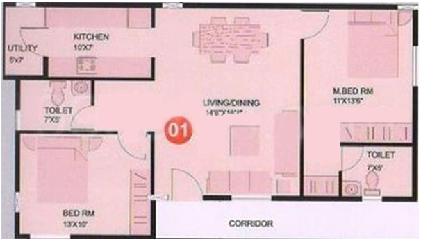 2 BHK Flat in Sri Subba Sanjeeve Paradise in Outer Ring Road, Bangalore - Image 916098