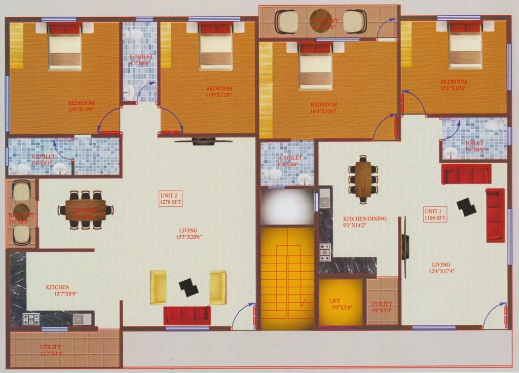 Floor Plan of SV Lakshmi Sadan in Babusa Palya, Bangalore - Image 398575