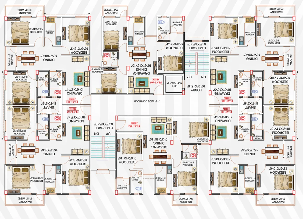Floor Plan of Vedanta Shreeram Mansion in Saguna More, Patna - Image 398779