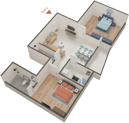 2 BHK Flat in Anshul Jannat Enclave in Patliputra Colony, Patna - Image 916272