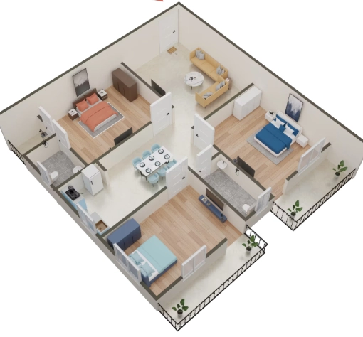 3 BHK Flat in Anshul Jannat Enclave in Patliputra Colony, Patna - Image 916274