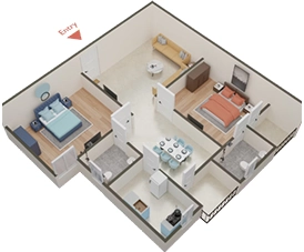 2 BHK Flat in Anshul Jannat Enclave in Patliputra Colony, Patna - Image 916271