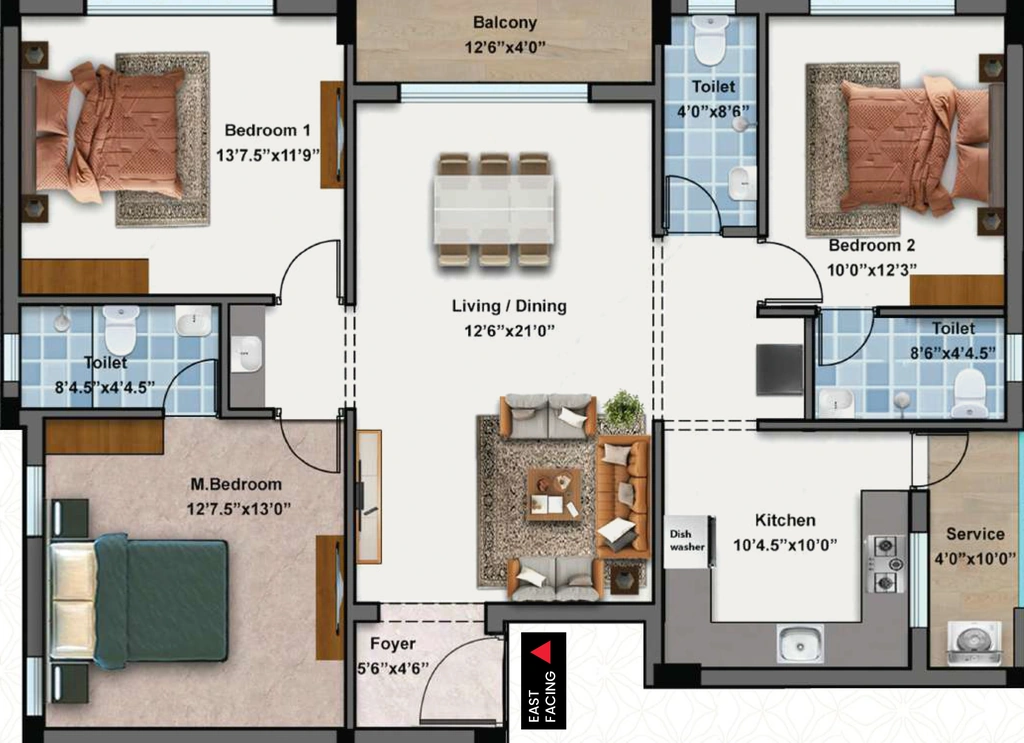 3 BHK Flat in MP Mugil & Mugavari in Mugalivakkam, Chennai - Image 916117