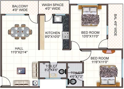 2 BHK Flat in Yashoda Desire in Arera Colony, Bhopal - Image 920283