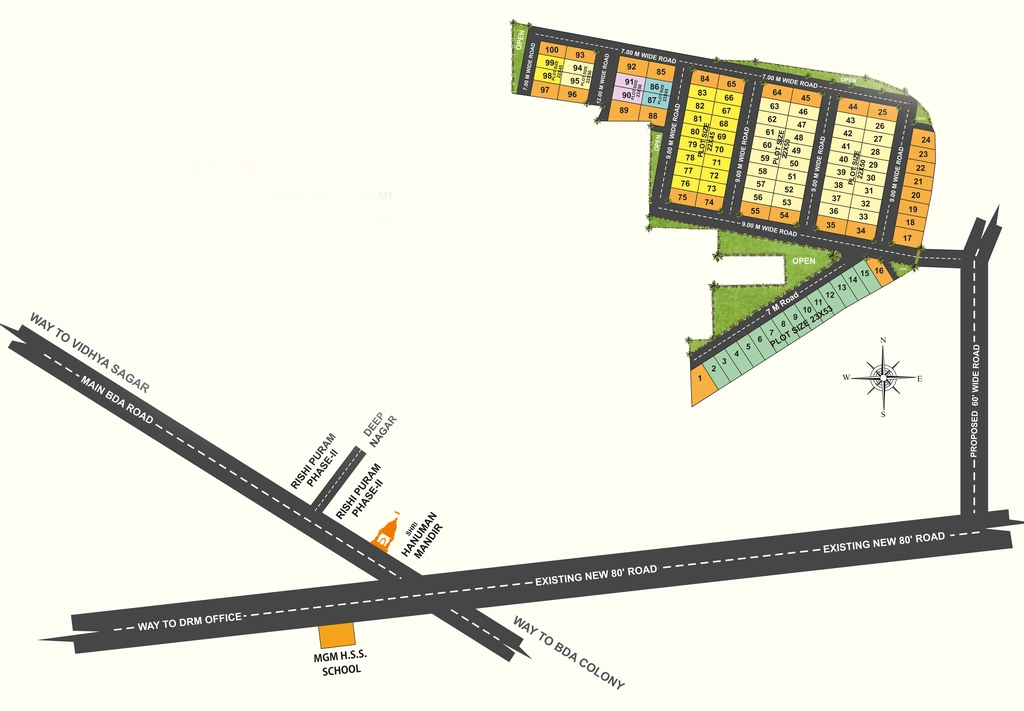 Master Plan of Regal Royal Garden in Awadhpuri, Bhopal - Image 399043