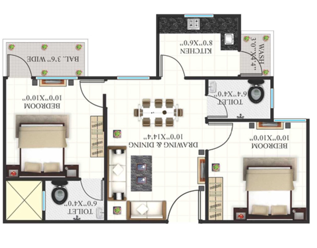 2 BHK Flat in Shri Girnar Hills Phase 2 in Awadhpuri, Bhopal - Image 916335