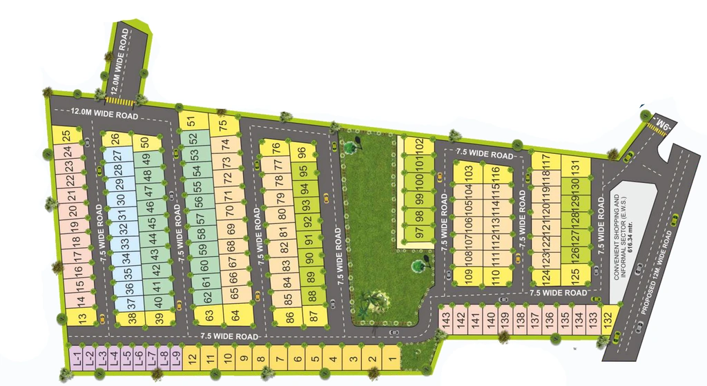 Master Plan of Vayu Royal Enclave 1 in Awadhpuri, Bhopal - Image 408105