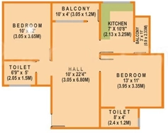 2 BHK Flat in Regal Paradise in Awadhpuri, Bhopal - Image 916308
