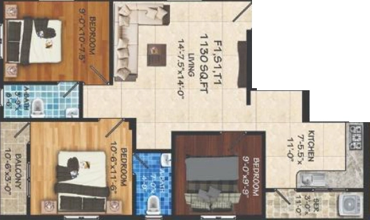 3 BHK Flat in CMR Sri Chandra in Pallikaranai, Chennai - Image 916146