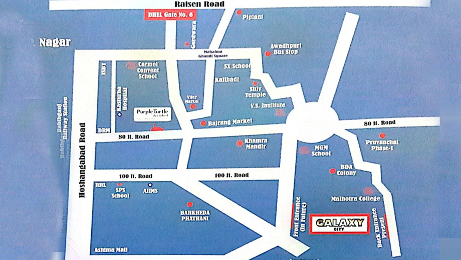 Location of Shri Balaji Galaxy City - Image 399079
