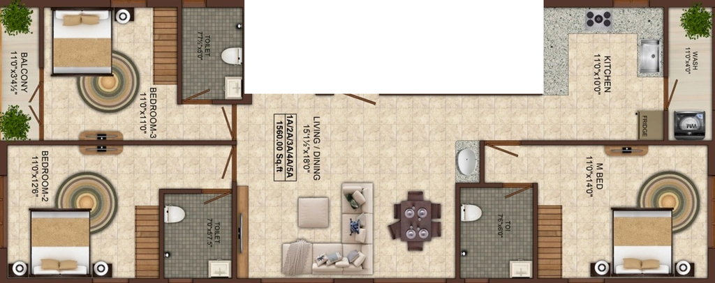 3 BHK Flat in India Regalia Manor in Anna Nagar, Chennai - Image 916192