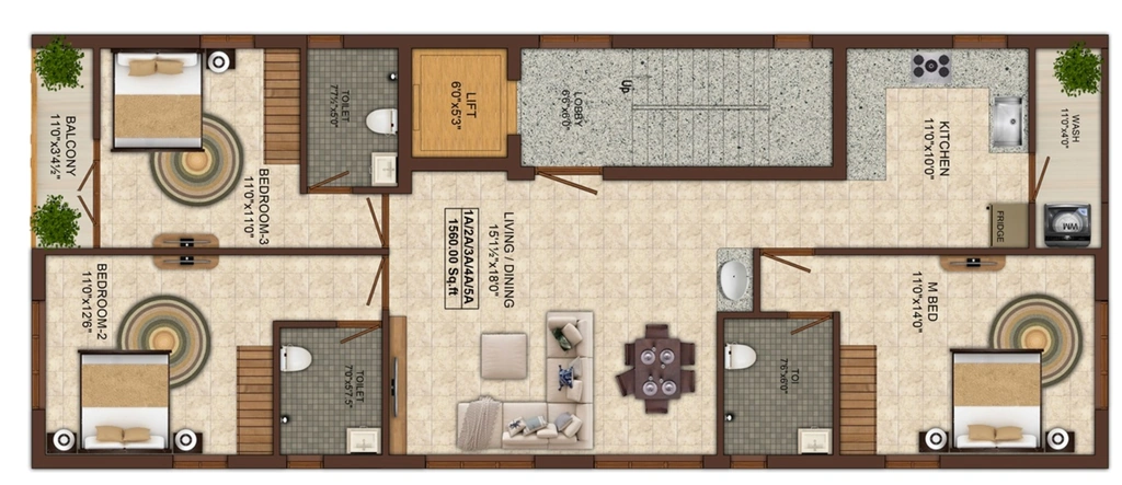 Floor Plan of India Regalia Manor in Anna Nagar, Chennai - Image 398826
