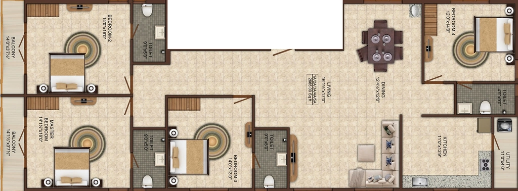 4 BHK Flat in India Silver Creek in Anna Nagar, Chennai - Image 916207