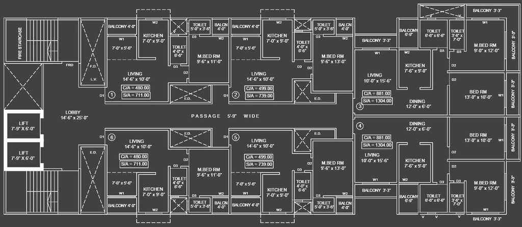 Floor Plan of Infini Om Sai One Park in Bhiwandi, Thane - Image 398858