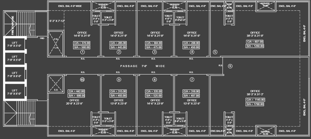 Floor Plan of Commercial Infini Om Sai One Park in Bhiwandi, Thane - Image 398862
