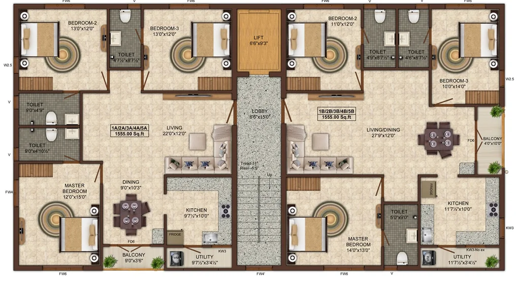 Floor Plan of India Raghu in Besant Nagar, Chennai - Image 398876