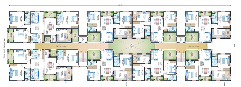 Floor Plan of Indu Coral in Besant Nagar, Chennai - Image 398892