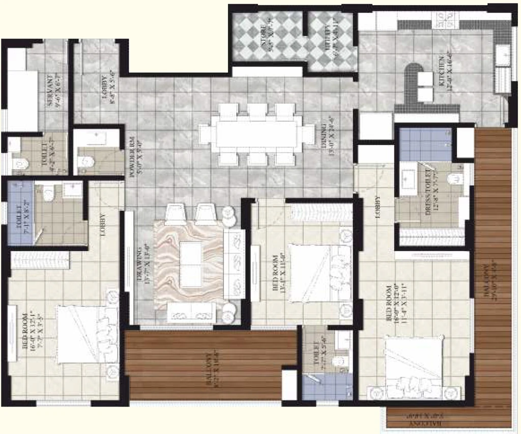3 BHK Flat in KGK Aahvan in Vaishali Nagar, Jaipur - Image 916237