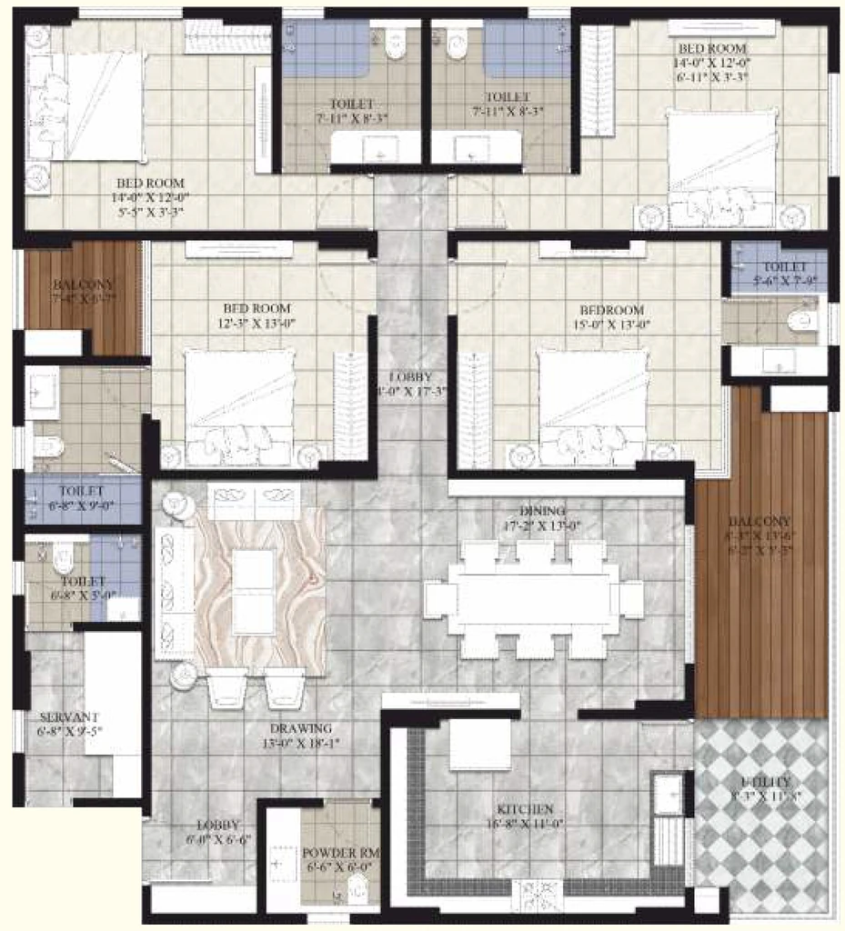 4 BHK Flat in KGK Aahvan in Vaishali Nagar, Jaipur - Image 916238