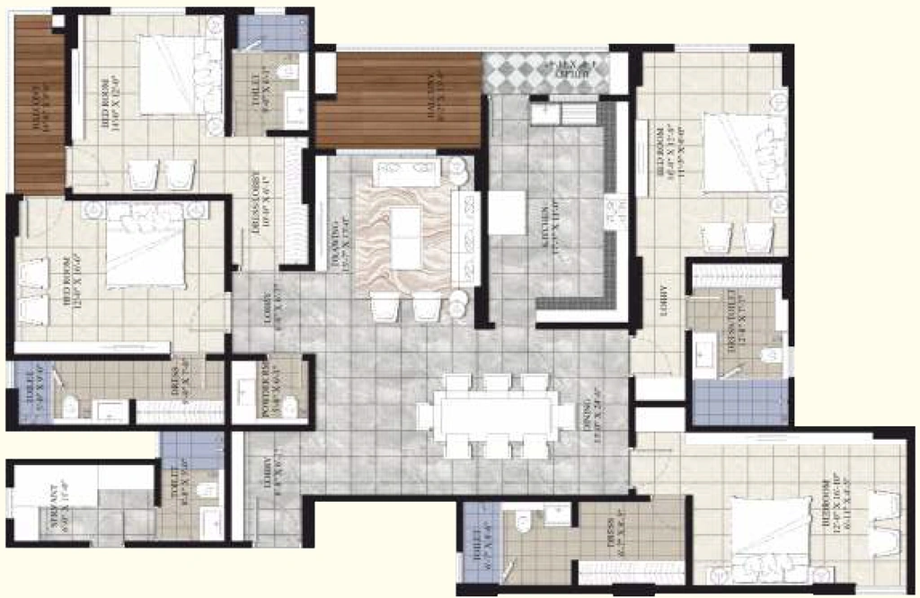 4 BHK Flat in KGK Aahvan in Vaishali Nagar, Jaipur - Image 916239