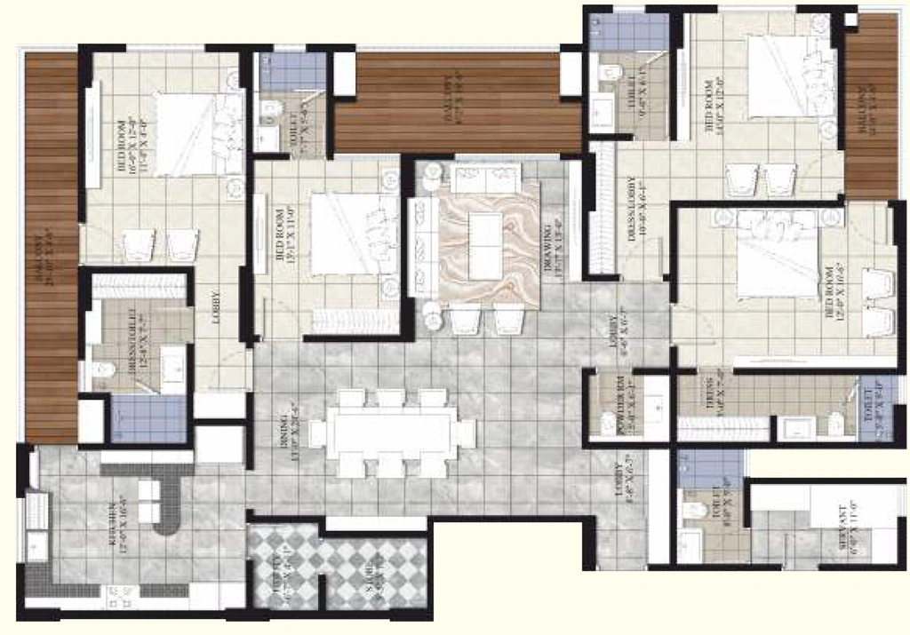4 BHK Flat in KGK Aahvan in Vaishali Nagar, Jaipur - Image 916240