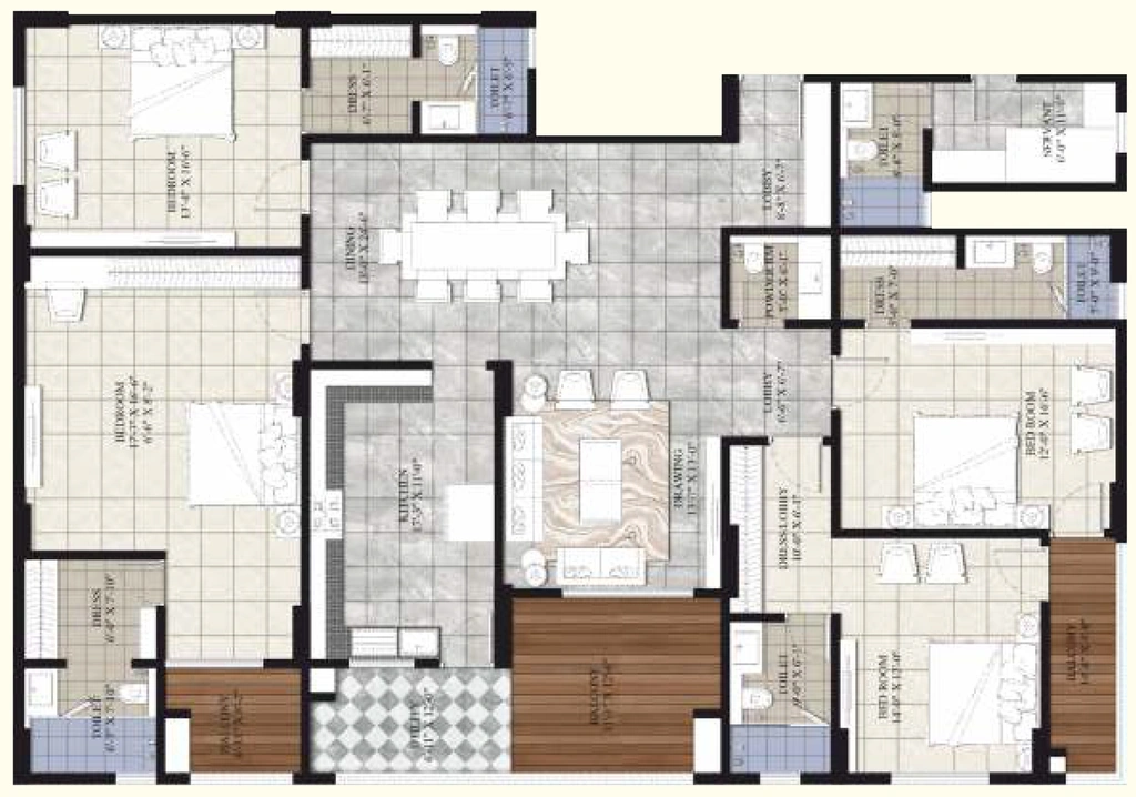 4 BHK Flat in KGK Aahvan in Vaishali Nagar, Jaipur - Image 916241