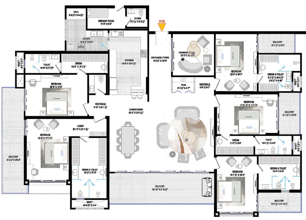 5 BHK Flat in Samanvay The Autograph in Vaishali Nagar Extension, Jaipur - Image 916252