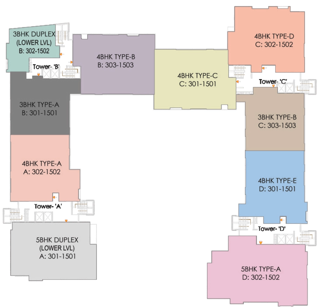 Floor Plan of Samanvay The Autograph in Vaishali Nagar Extension, Jaipur - Image 398909