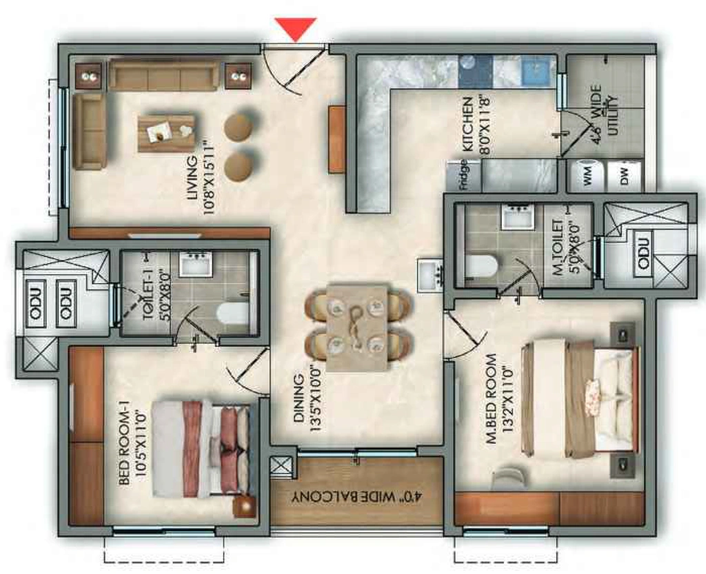2 BHK Flat in Prestige Golden Grove in Tellapur, Hyderabad - Image 916257