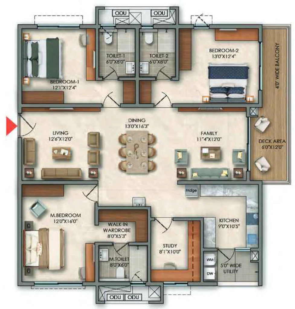 3 BHK Flat in Prestige Golden Grove in Tellapur, Hyderabad - Image 916263