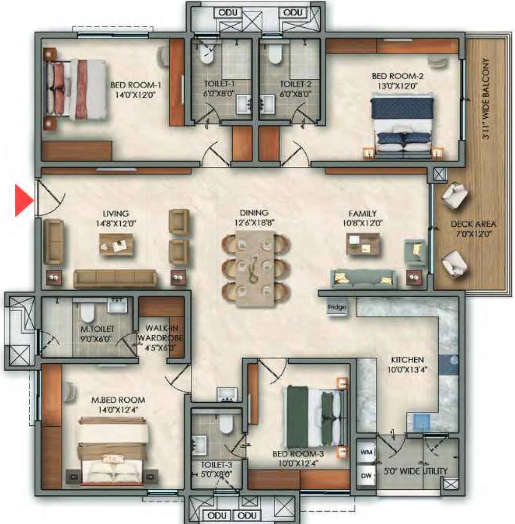 4 BHK Flat in Prestige Golden Grove in Tellapur, Hyderabad - Image 916264
