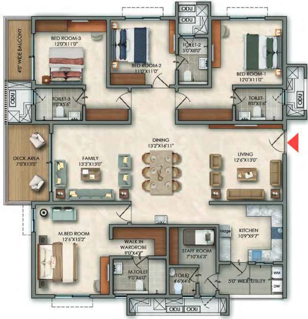 4 BHK Flat in Prestige Golden Grove in Tellapur, Hyderabad - Image 916265
