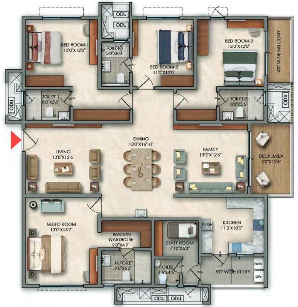 4 BHK Flat in Prestige Golden Grove in Tellapur, Hyderabad - Image 916266